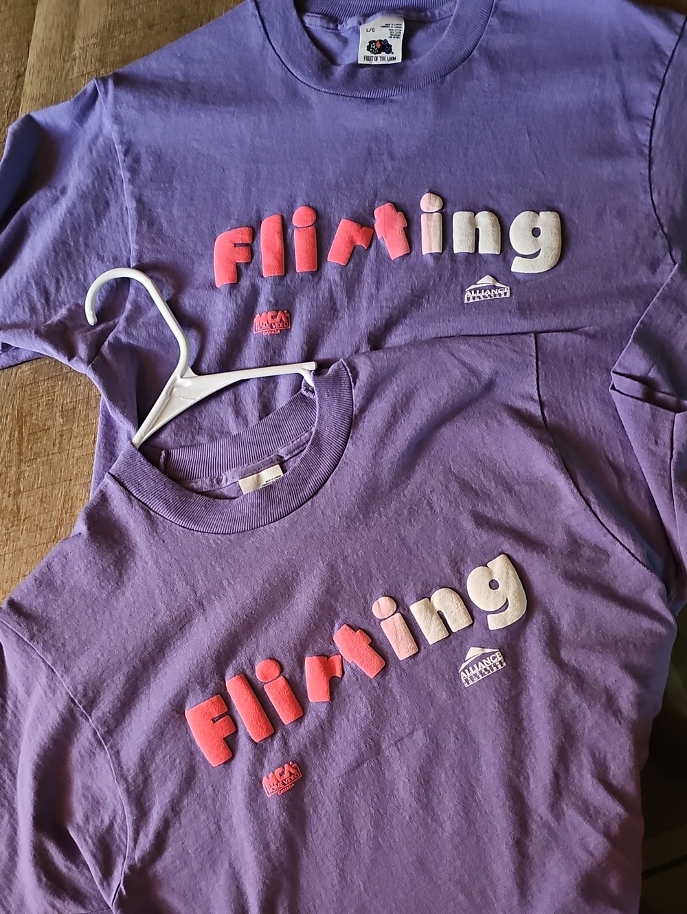 "Flirting" rare vintage promotional t-shirts *his/hers Bundle